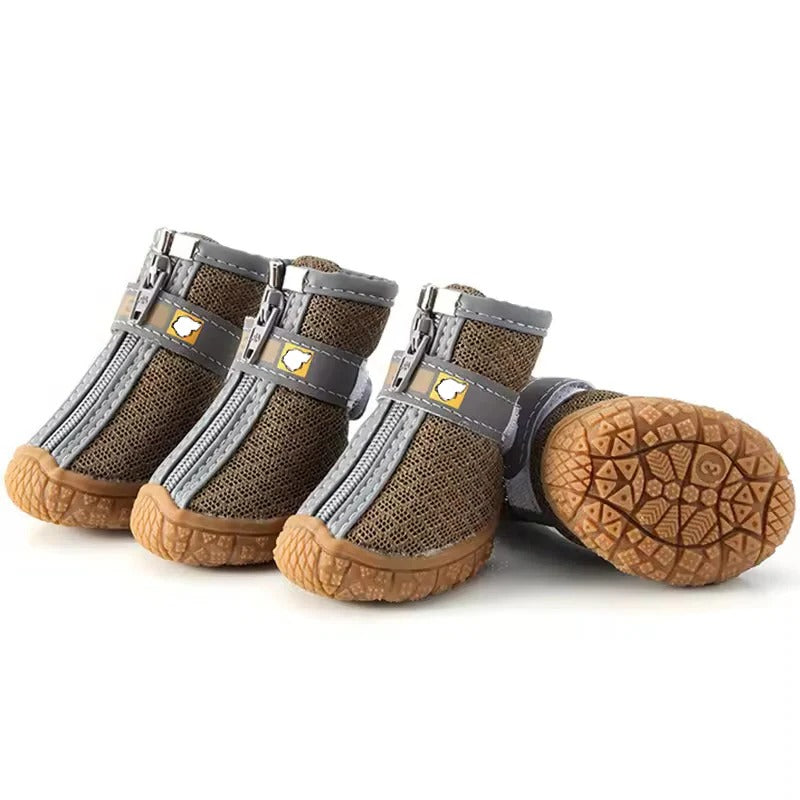 Waterproof & Breathable Dog Paw Boots with Non-Slip Sole - 4 Pack for Outdoor Adventures