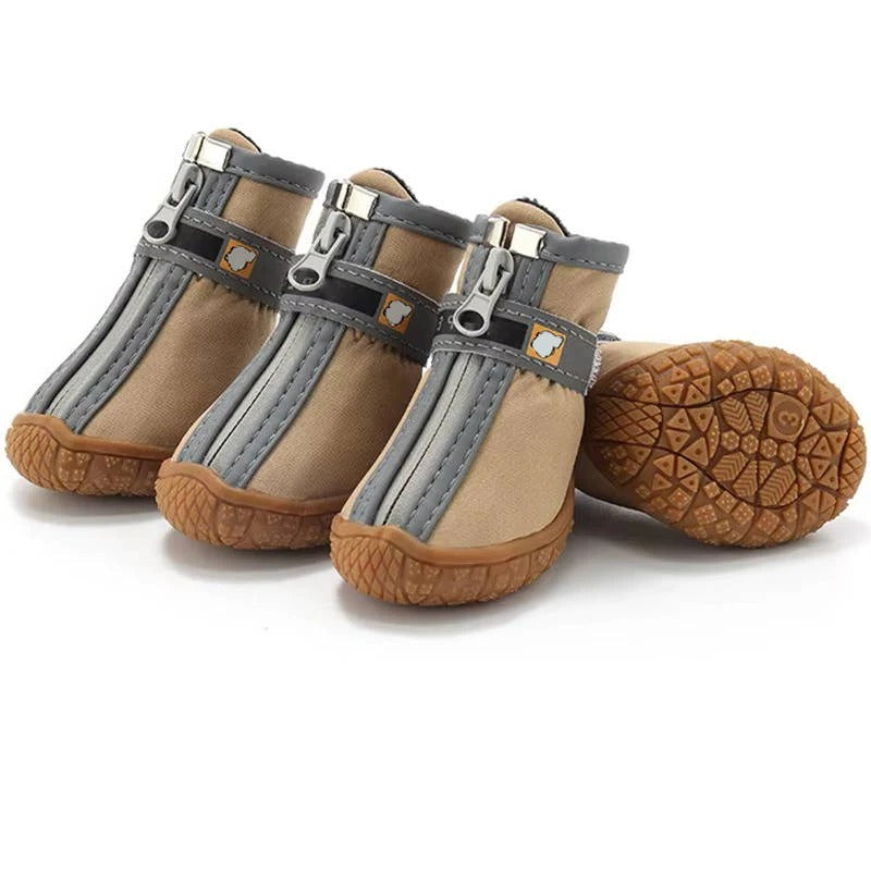 Waterproof & Breathable Dog Paw Boots with Non-Slip Sole - 4 Pack for Outdoor Adventures