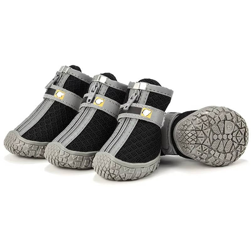 Waterproof & Breathable Dog Paw Boots with Non-Slip Sole - 4 Pack for Outdoor Adventures