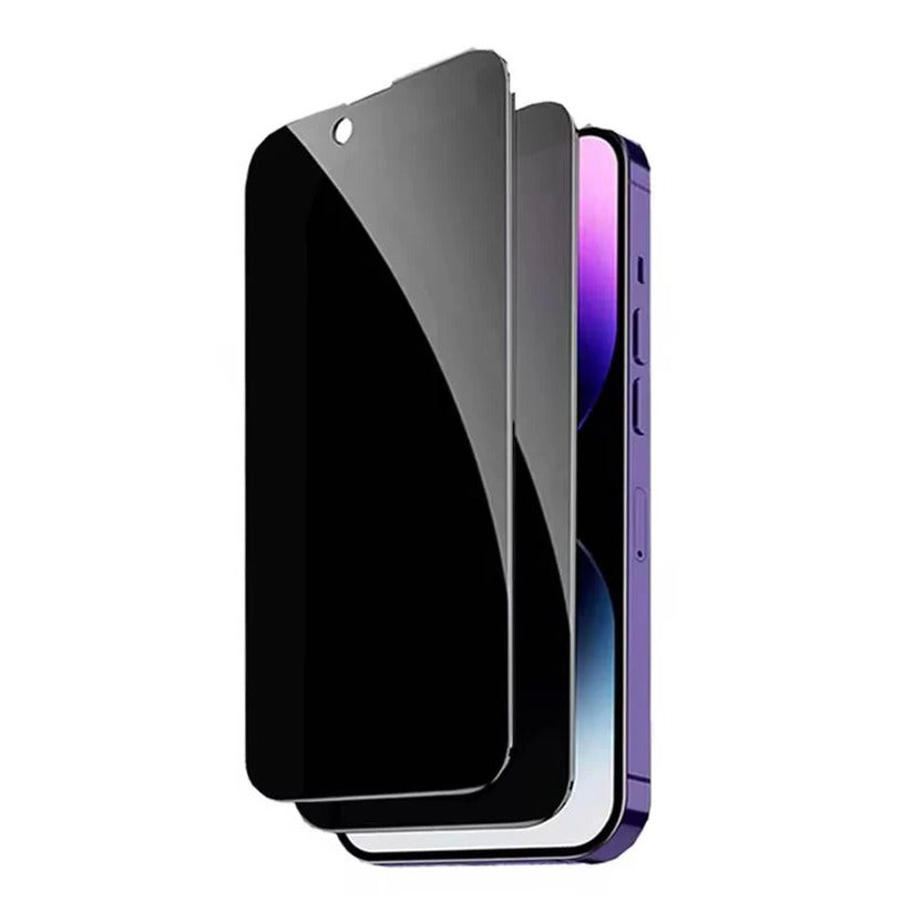 Dual Pack Anti-Spy Tempered Glass Screen Protector for All iPhone Models - Privacy Protection & Scratch Resistance