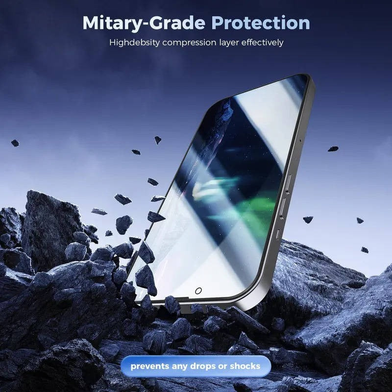 Dual Pack Anti-Spy Tempered Glass Screen Protector for All iPhone Models - Privacy Protection & Scratch Resistance