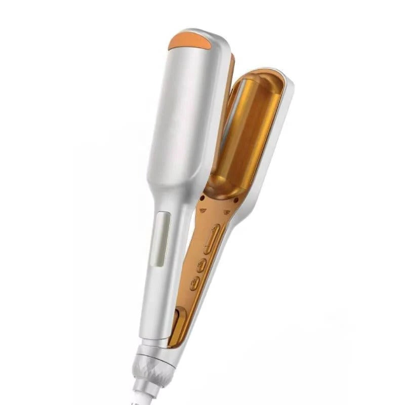 25mm Dual Barrel Hair Waver with 5 Adjustable Heat Settings - Create Effortless Waves & Curls