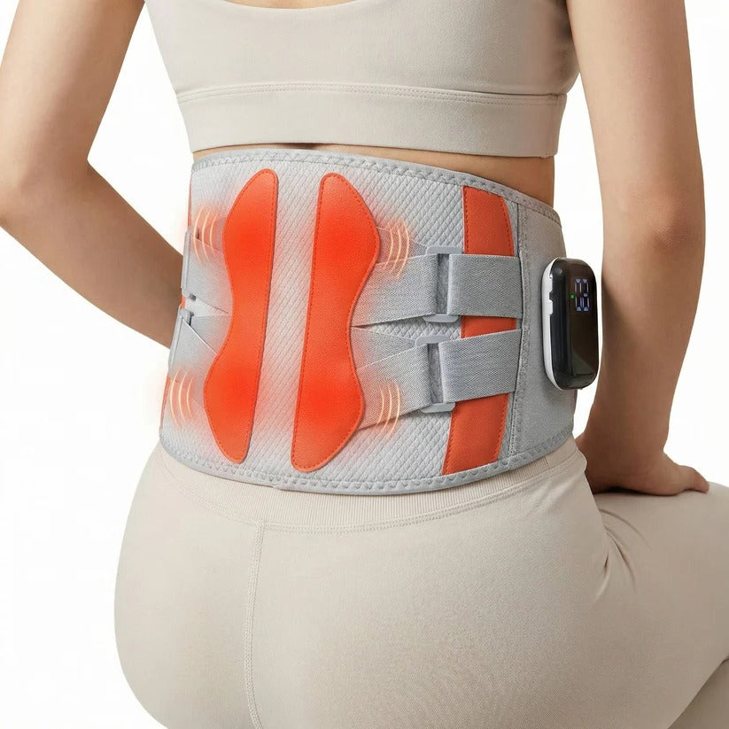 Adjustable Lumbar Support Back Brace for Lower Back Pain Relief - Ergonomic Design for Comfort & Stability
