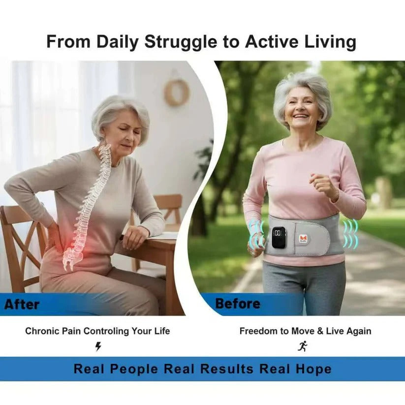 Adjustable Lumbar Support Back Brace for Lower Back Pain Relief - Ergonomic Design for Comfort & Stability