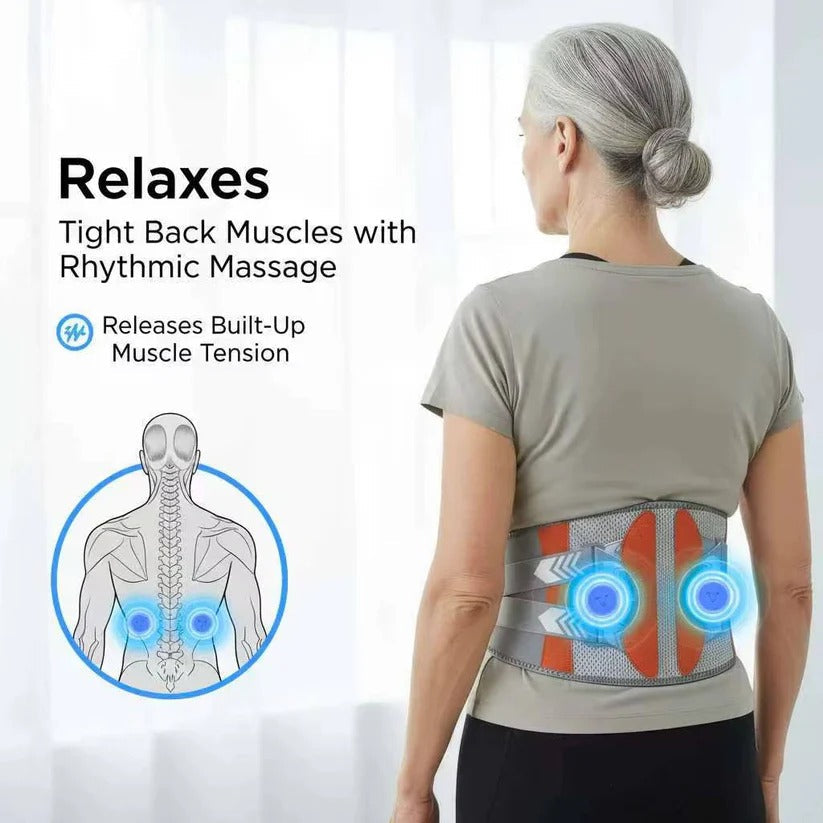 Adjustable Lumbar Support Back Brace for Lower Back Pain Relief - Ergonomic Design for Comfort & Stability