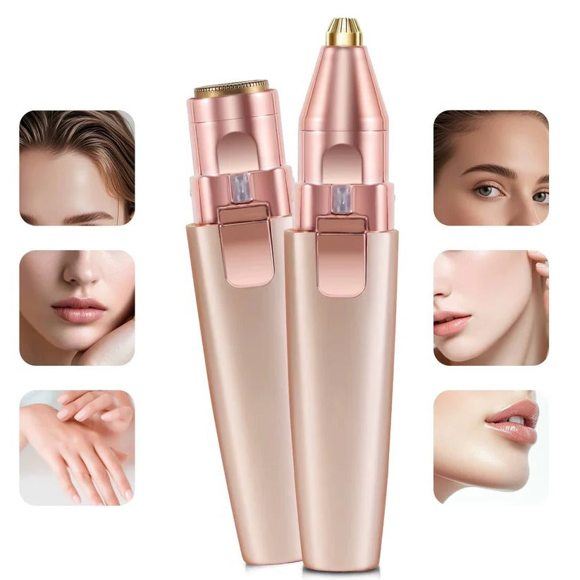 Women's LED Facial Hair Epilator & Eyebrow Shaver – Painless Hair Removal Tool for Smooth Skin