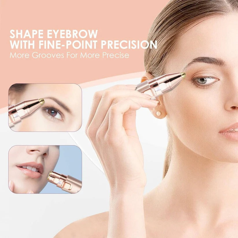 Women's LED Facial Hair Epilator & Eyebrow Shaver – Painless Hair Removal Tool for Smooth Skin