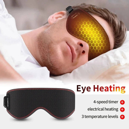 Adjustable Heated Eye Mask for Dry Eyes & Sleep Relief - 3 Temperature Levels for Ultimate Comfort