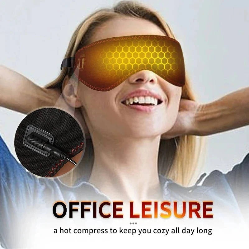 Adjustable Heated Eye Mask for Dry Eyes & Sleep Relief - 3 Temperature Levels for Ultimate Comfort