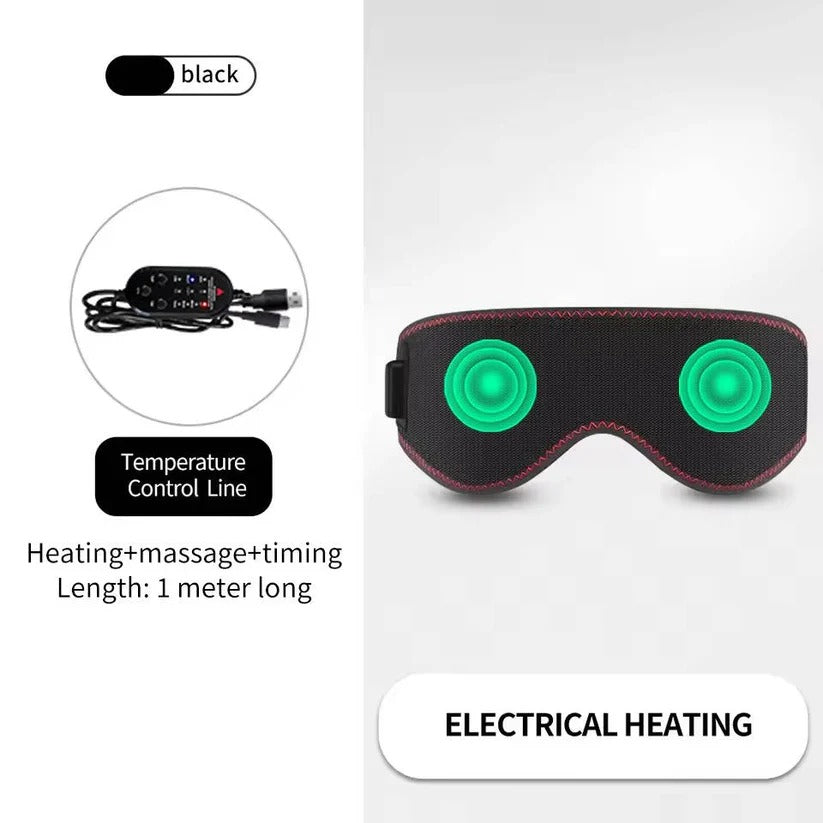 Adjustable Heated Eye Mask for Dry Eyes & Sleep Relief - 3 Temperature Levels for Ultimate Comfort