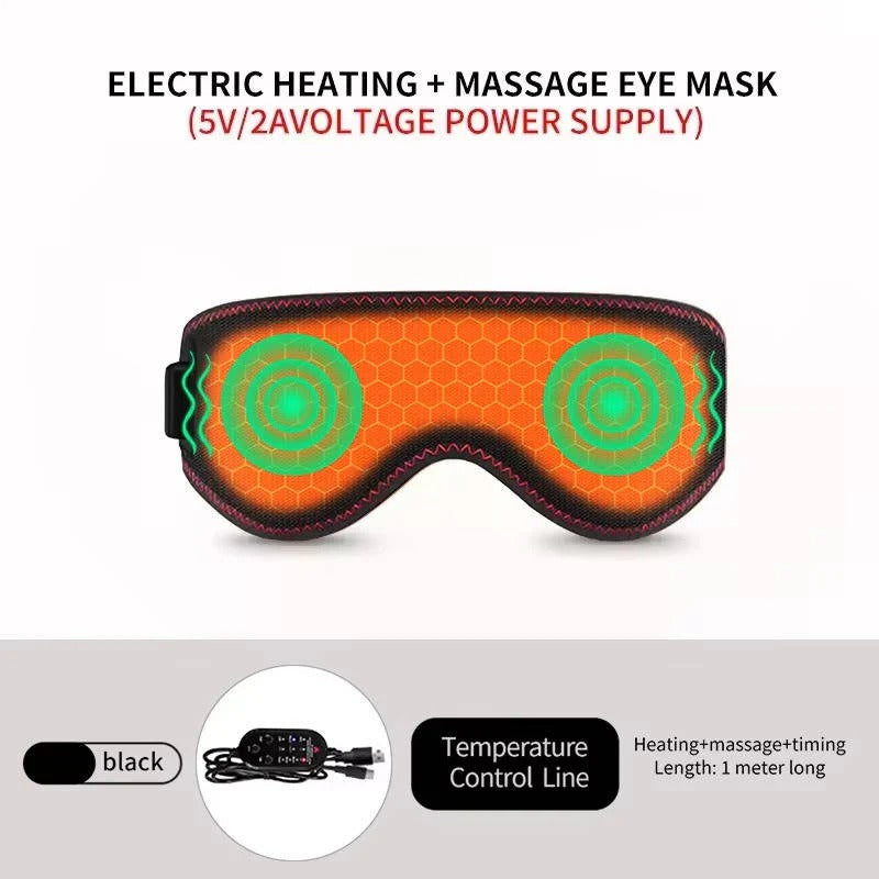 Adjustable Heated Eye Mask for Dry Eyes & Sleep Relief - 3 Temperature Levels for Ultimate Comfort