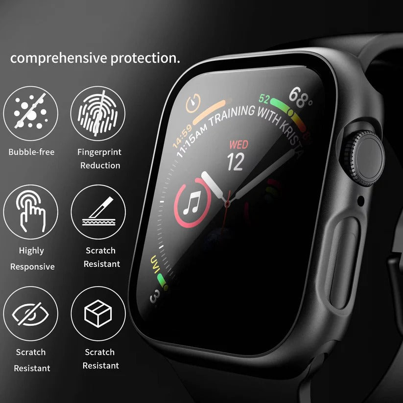 Privacy Tempered Glass Screen Protector for Apple Watch - Anti-Glare, Scratch-Resistant, Ultra-Clear Protection
