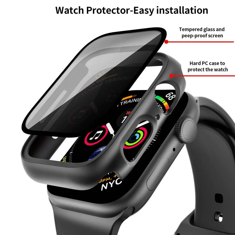 Privacy Tempered Glass Screen Protector for Apple Watch - Anti-Glare, Scratch-Resistant, Ultra-Clear Protection