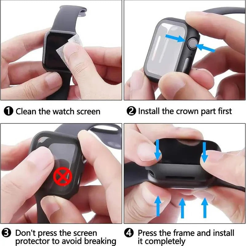 Privacy Tempered Glass Screen Protector for Apple Watch - Anti-Glare, Scratch-Resistant, Ultra-Clear Protection