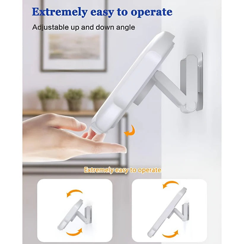 360-Degree Rotating Wall Mount Bathroom Phone Holder for Smartphones up to 6.8 Inches - Perfect for Hands-Free Use
