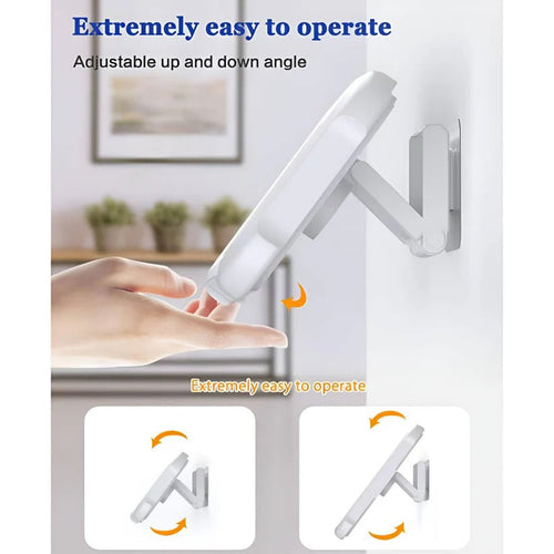 360-Degree Rotating Wall Mount Bathroom Phone Holder for Smartphones up to 6.8 Inches - Perfect for Hands-Free Use