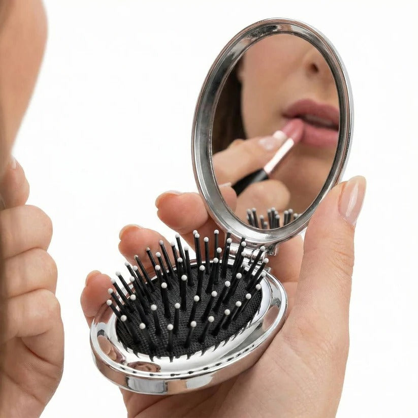Slim Portable Pocket-Sized Compact Mirror – Stylish & Travel-Friendly Design for On-the-Go Touch-Ups