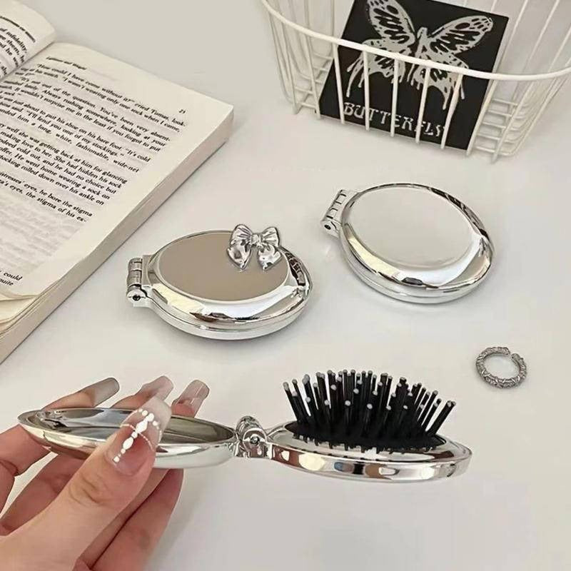 Slim Portable Pocket-Sized Compact Mirror – Stylish & Travel-Friendly Design for On-the-Go Touch-Ups