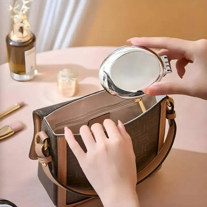 Slim Portable Pocket-Sized Compact Mirror – Stylish & Travel-Friendly Design for On-the-Go Touch-Ups
