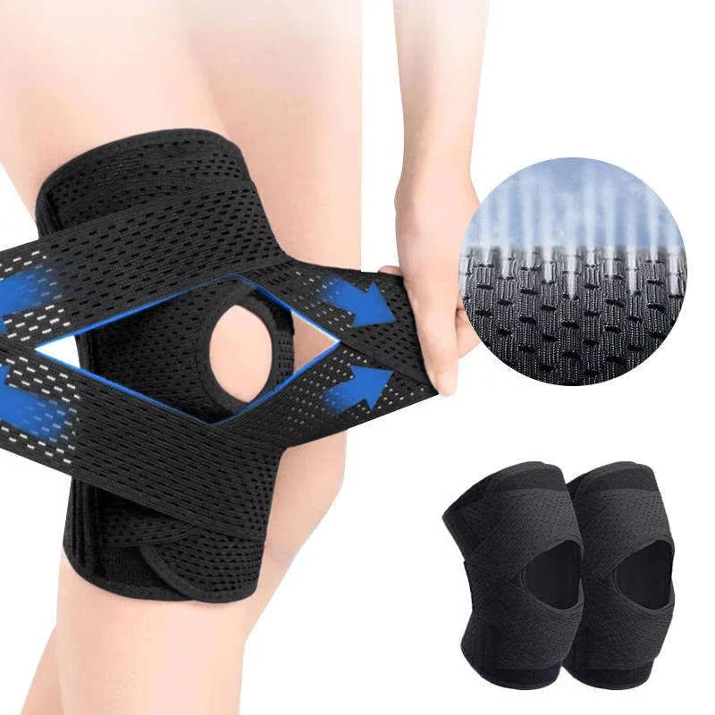 Adjustable Knee Brace with Side Stabilizers | Breathable Mesh Support for Maximum Comfort & Stability