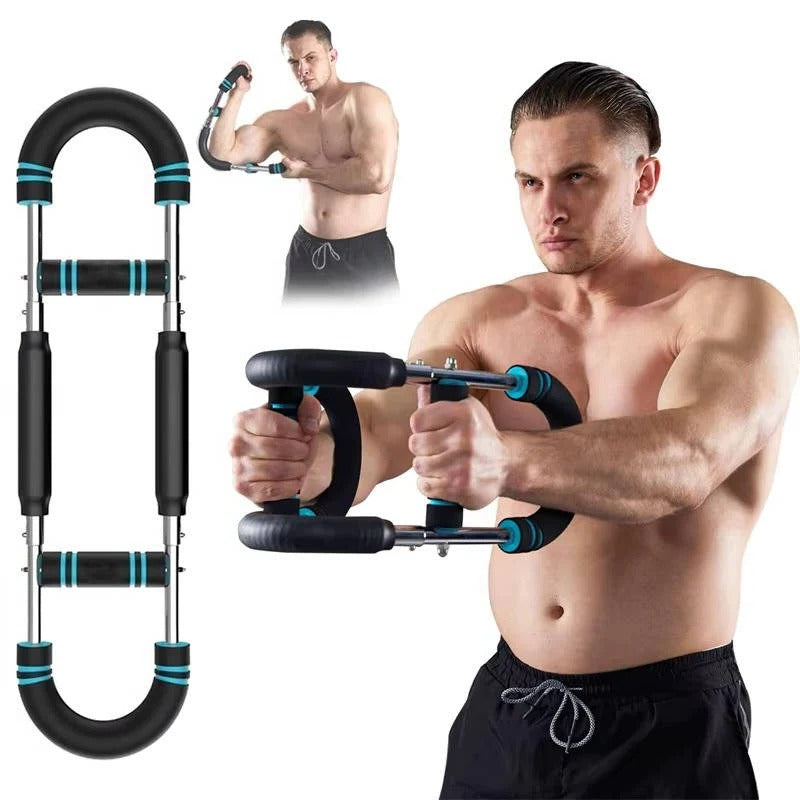 Adjustable Portable Chest & Arm Resistance Trainer for Men - 60-90 lbs Workout Resistance for Strength Training