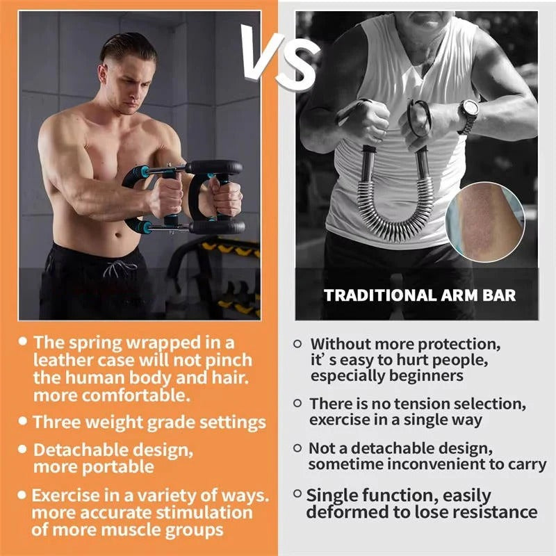 Adjustable Portable Chest & Arm Resistance Trainer for Men - 60-90 lbs Workout Resistance for Strength Training