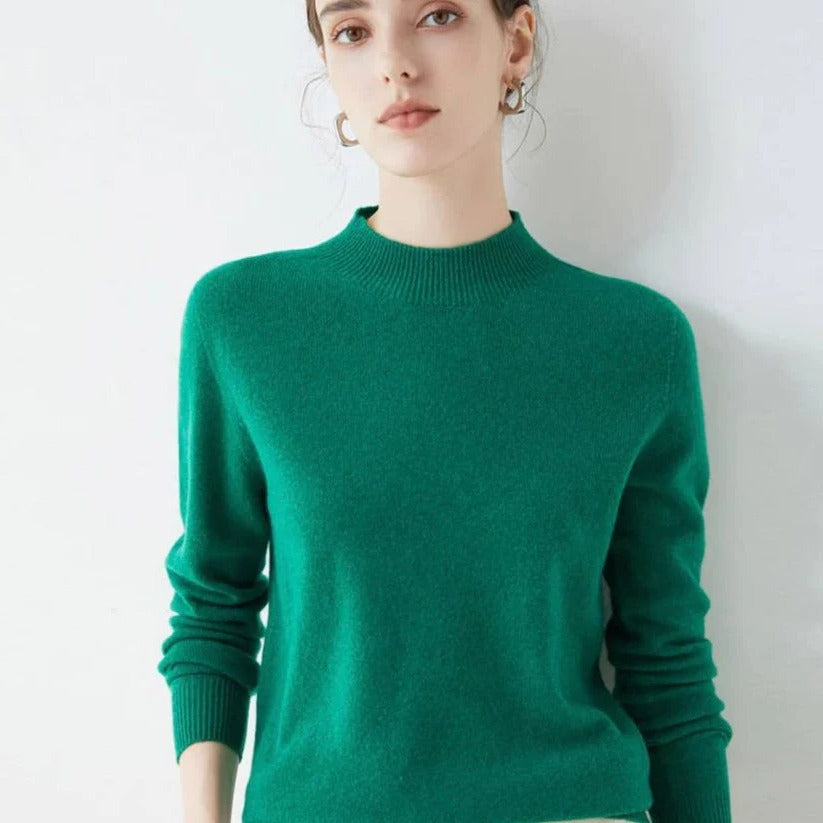 Luxurious Women's Cashmere Knit Pullover Sweater - Perfect for Cold Weather Comfort