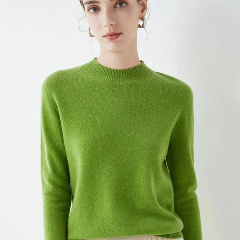 Luxurious Women's Cashmere Knit Pullover Sweater - Perfect for Cold Weather Comfort