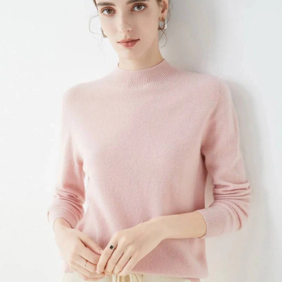Luxurious Women's Cashmere Knit Pullover Sweater - Perfect for Cold Weather Comfort