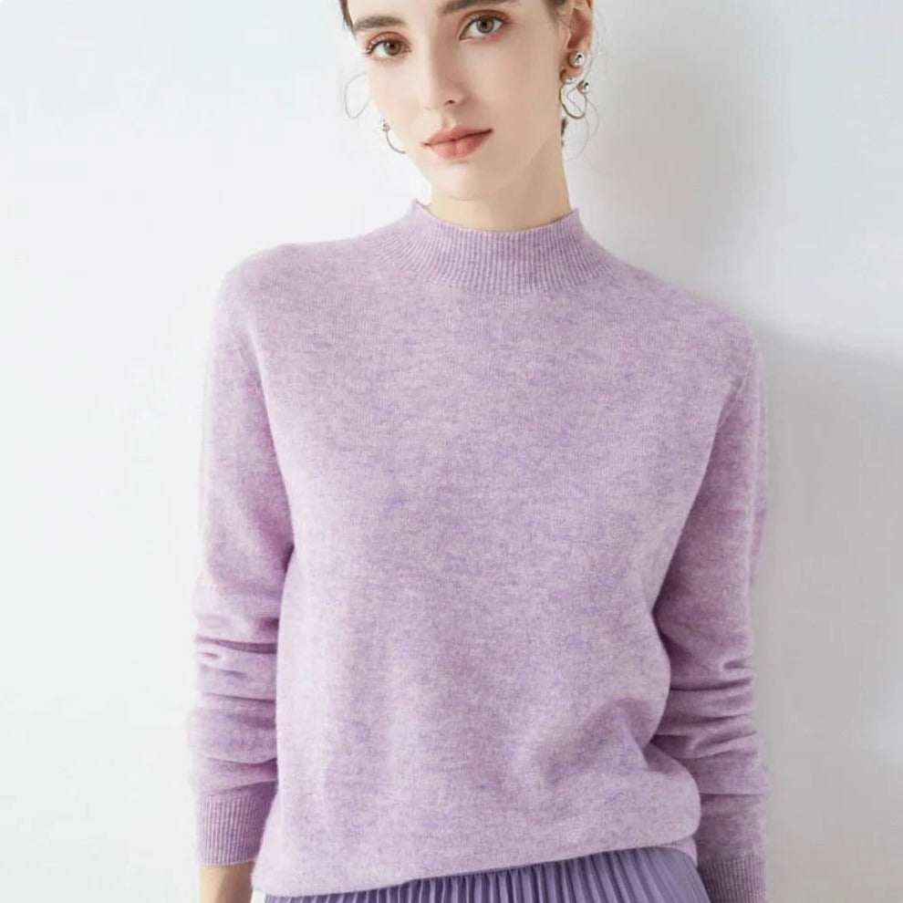 Luxurious Women's Cashmere Knit Pullover Sweater - Perfect for Cold Weather Comfort