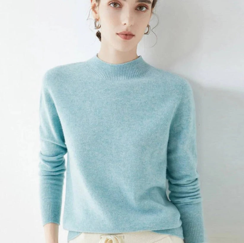 Luxurious Women's Cashmere Knit Pullover Sweater - Perfect for Cold Weather Comfort