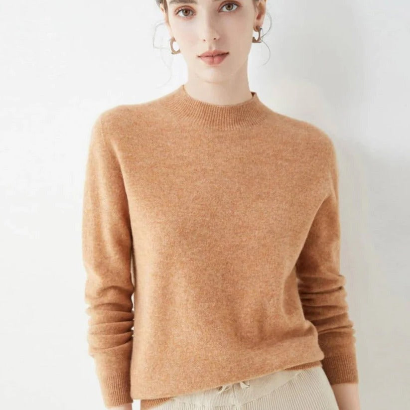 Luxurious Women's Cashmere Knit Pullover Sweater - Perfect for Cold Weather Comfort