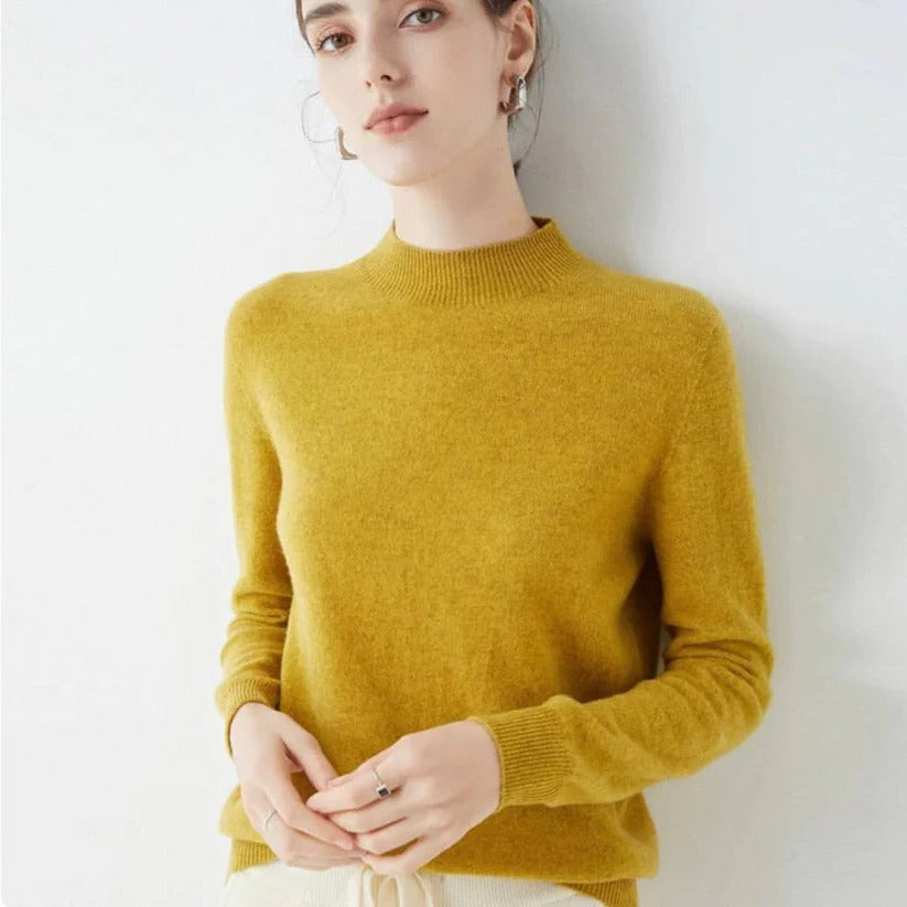 Luxurious Women's Cashmere Knit Pullover Sweater - Perfect for Cold Weather Comfort