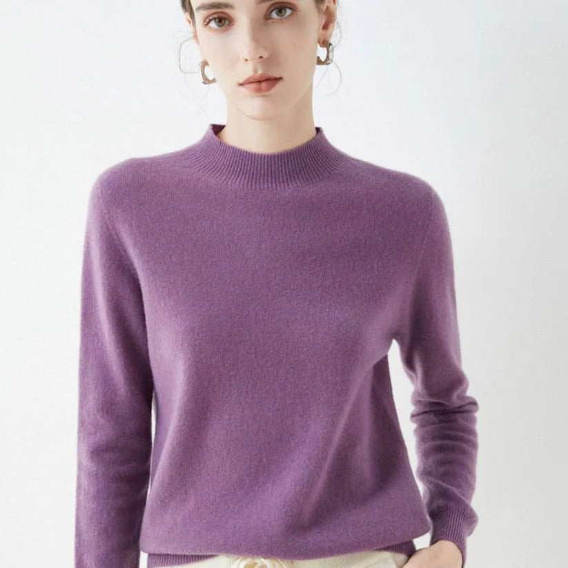 Luxurious Women's Cashmere Knit Pullover Sweater - Perfect for Cold Weather Comfort
