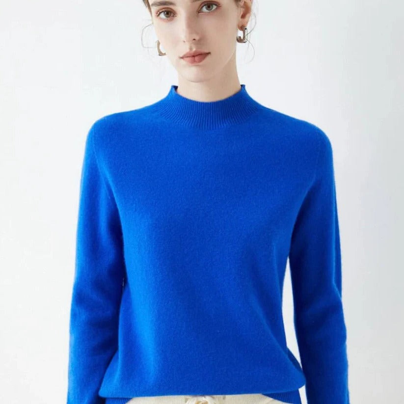 Luxurious Women's Cashmere Knit Pullover Sweater - Perfect for Cold Weather Comfort