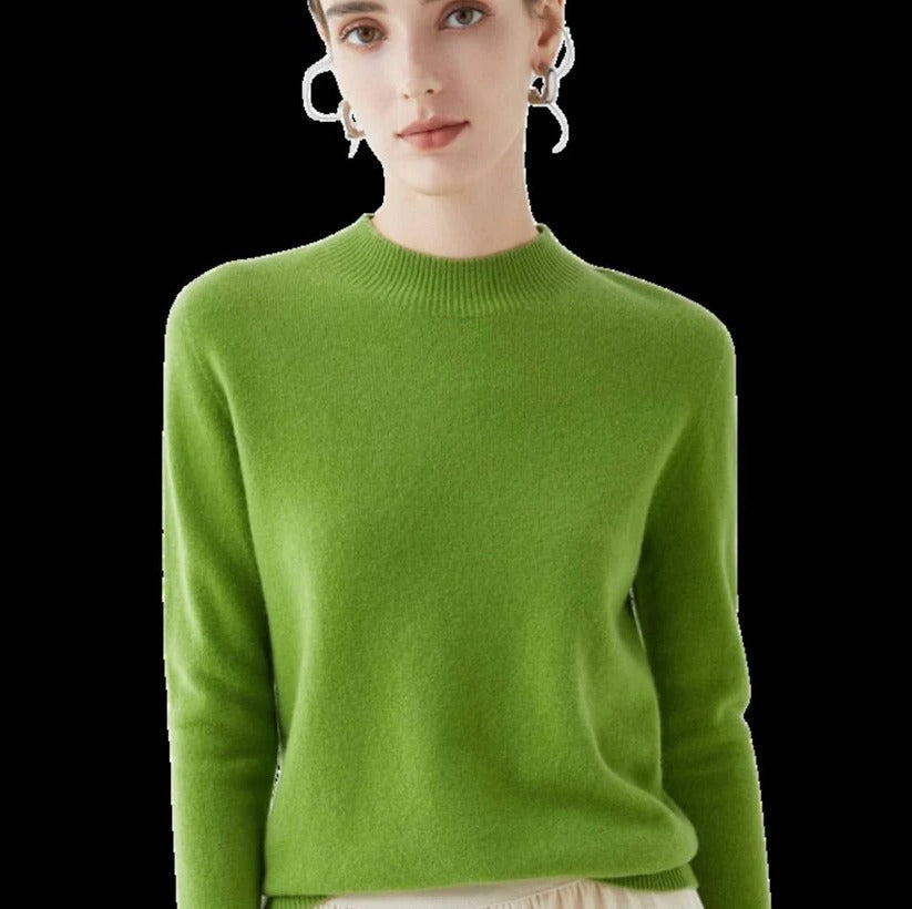 Luxurious Women's Cashmere Knit Pullover Sweater - Perfect for Cold Weather Comfort
