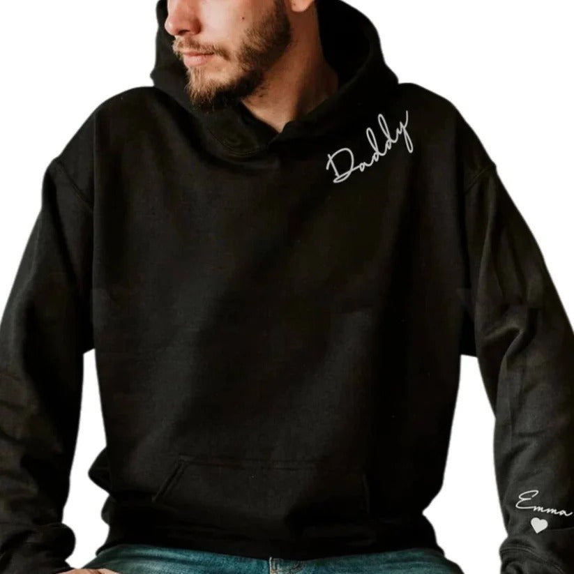 Customizable Pullover Hoodie - Personalized Name on Sleeve | Unique Gift Idea