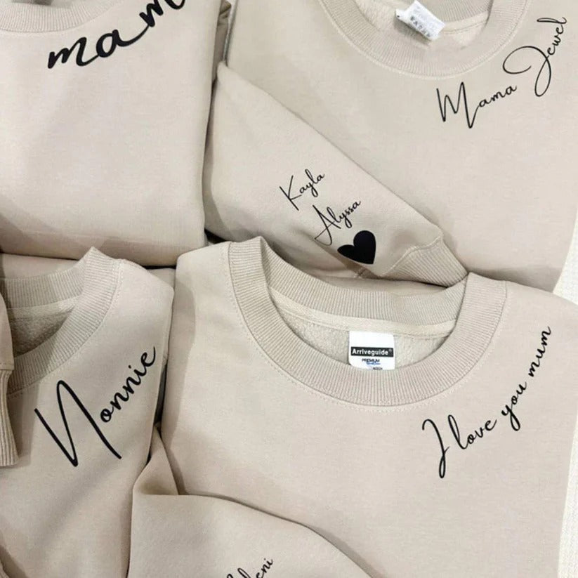 Customizable Pullover Hoodie - Personalized Name on Sleeve | Unique Gift Idea