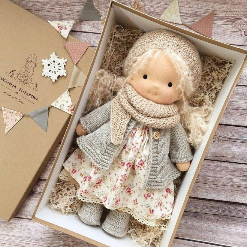 Handmade Waldorf Cotton Doll - Soft, Durable & Eco-Friendly Toy for Imaginative Play