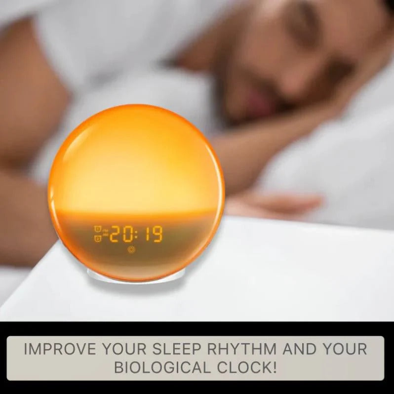 Smart Sunrise & Sunset Simulation Alarm Clock with Bluetooth, FM Radio, and App Control - Wake Up Naturally!