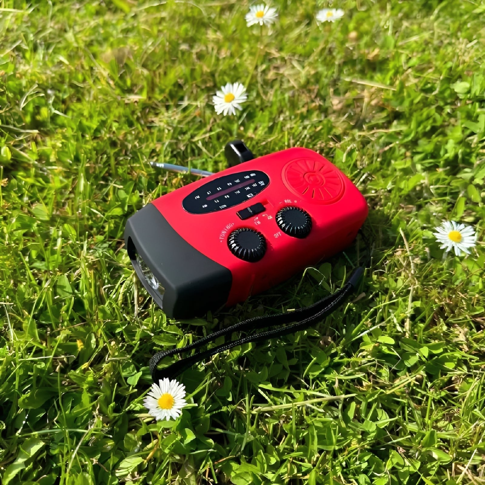 Hand Crank Emergency Radio - AM/FM/WB Bands, LED Flashlight, Rechargeable Battery & SOS Alarm - Ideal for Camping, Hiking & Emergency Preparedness