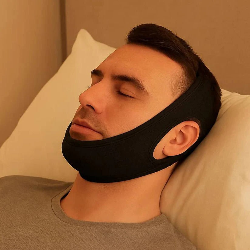 Adjustable Anti-Snoring Chin Strap for Comfortable Sleep - Promotes Quiet, Restful Nights