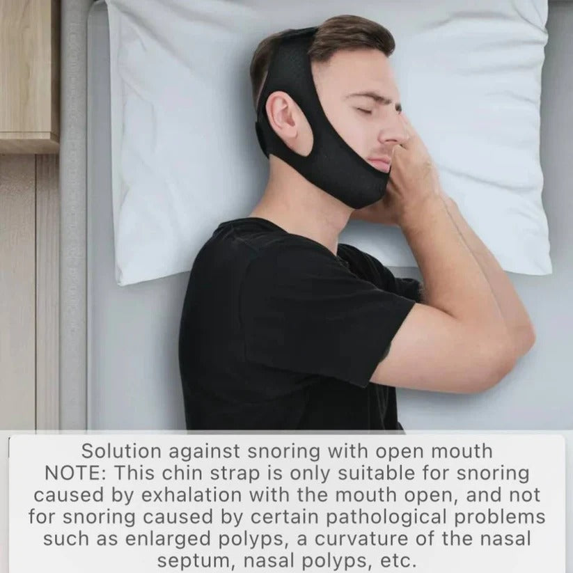 Adjustable Anti-Snoring Chin Strap for Comfortable Sleep - Promotes Quiet, Restful Nights