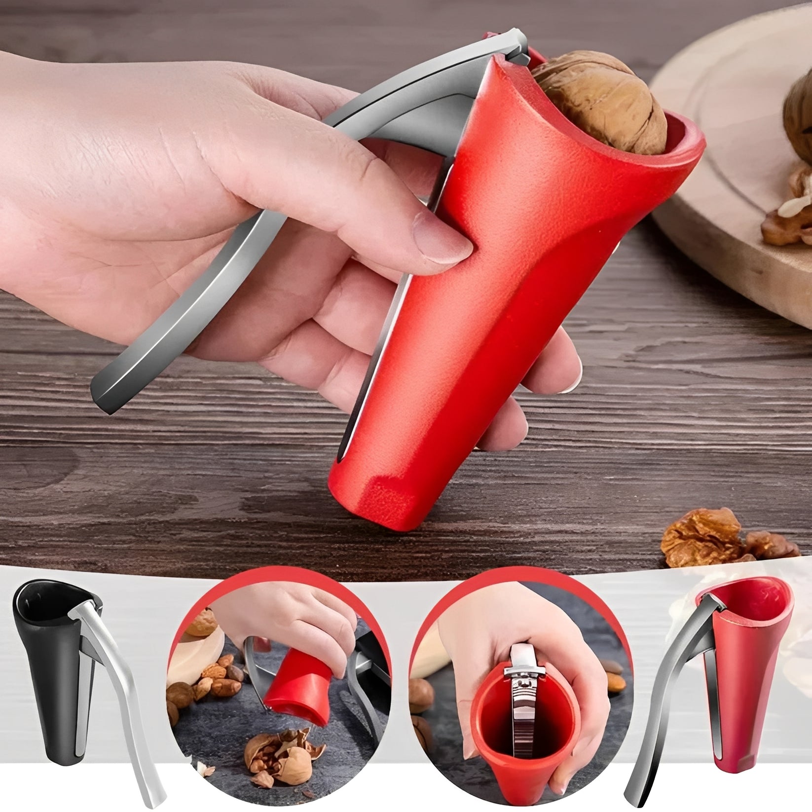 Heavy-Duty Lever Nutcracker with Stable Base – Effortless Nut Cracking Tool for All Nuts