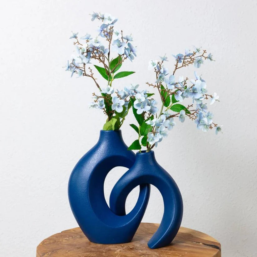 Handcrafted Woven Ceramic Vase for Fresh & Dried Floral Arrangements - Elegant Home Decor Accent