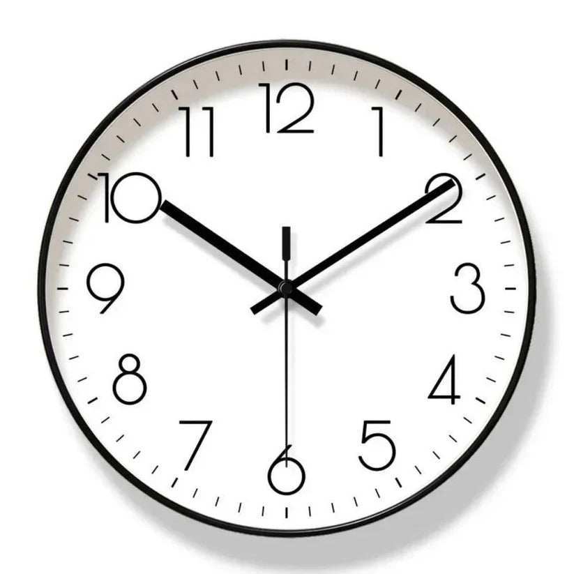 Silent Quartz Wall Clock - Minimalist Modern Design for Stylish Home Decor