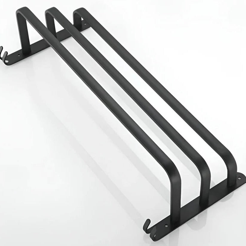 Stylish Layered Aluminum Wall-Mounted Towel Rack - Space-Saving Bathroom Storage Solution