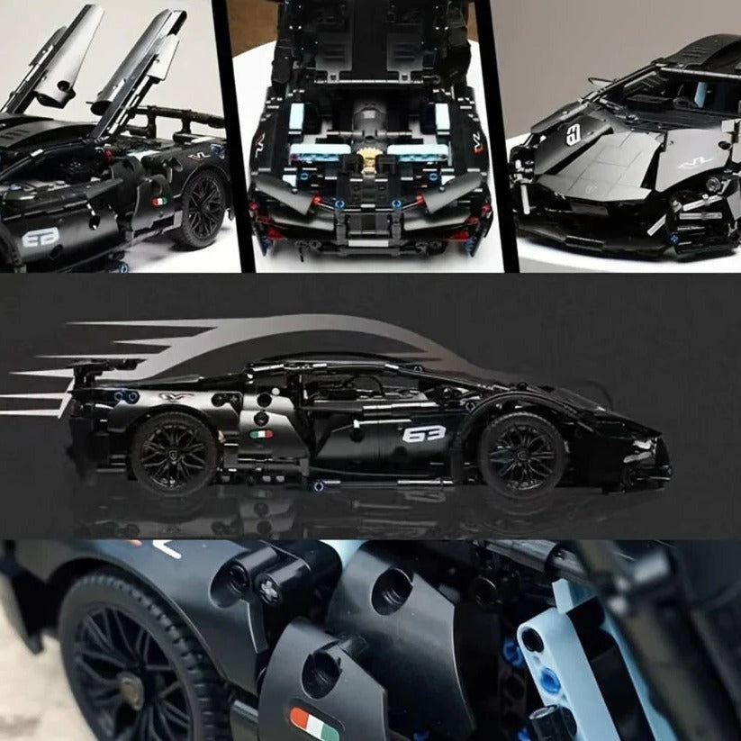 1288-Piece Supercar Building Block Model Set for Adults & Teens - Ultimate DIY Construction Kit for Car Enthusiasts