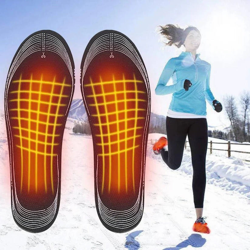 USB Rechargeable Heated Insoles - Ultimate Warmth & Comfort for Cold Weather Footwear