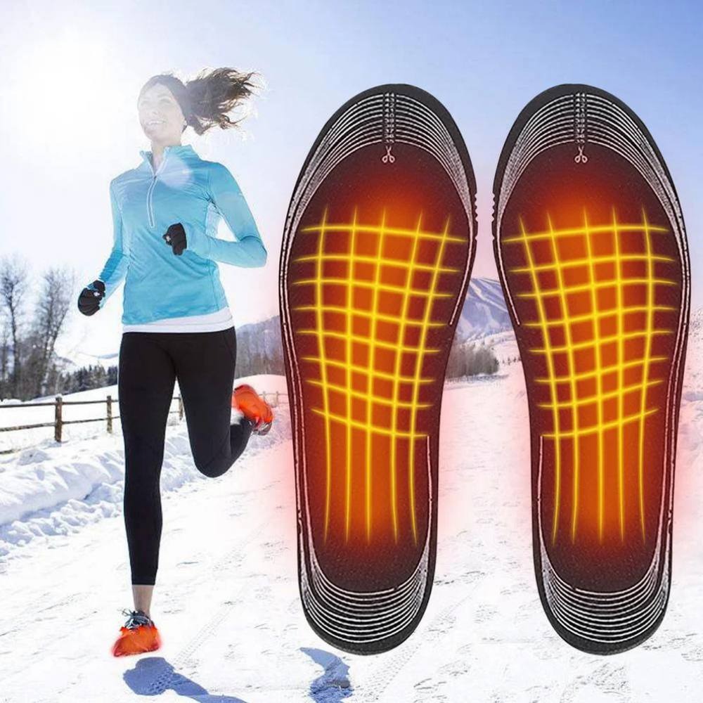 USB Rechargeable Heated Insoles - Ultimate Warmth & Comfort for Cold Weather Footwear